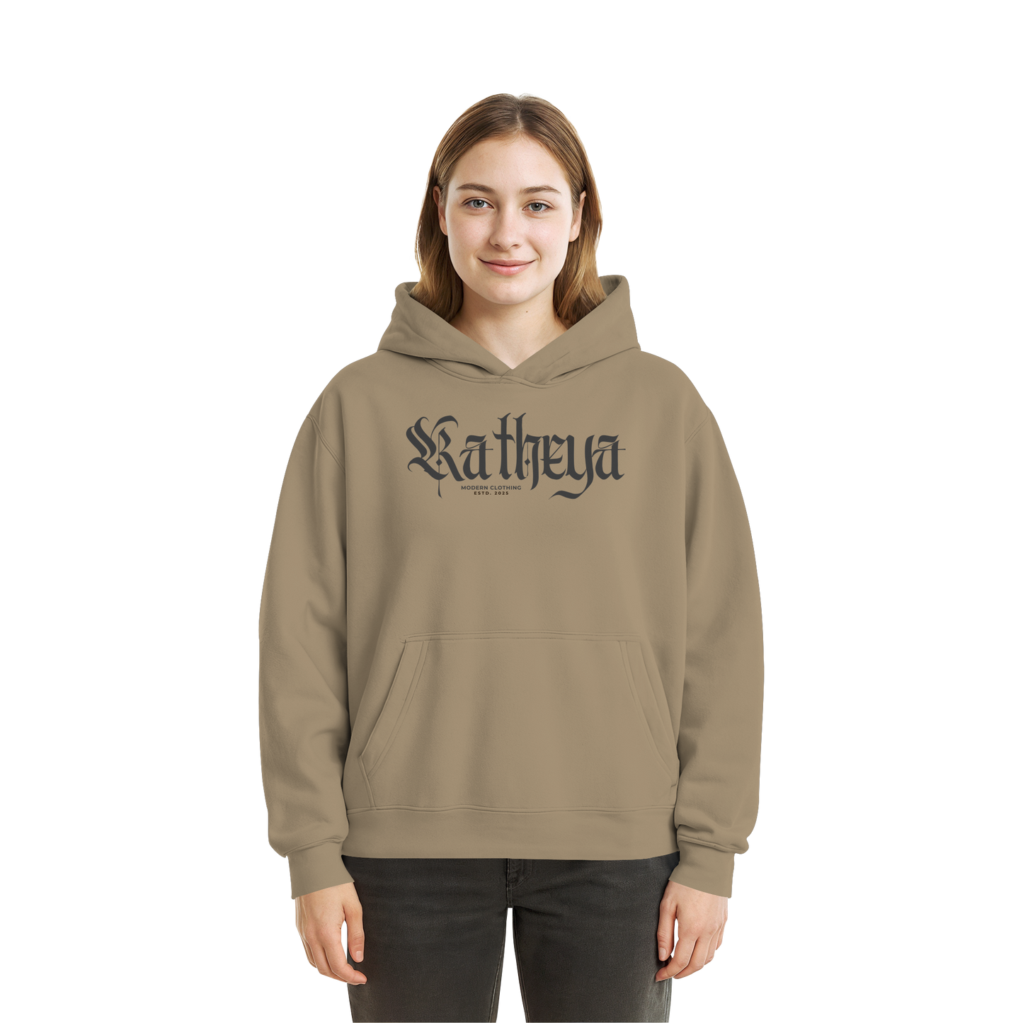 Katheya-kaligraphi - Fluffy Boxcut Hoodie