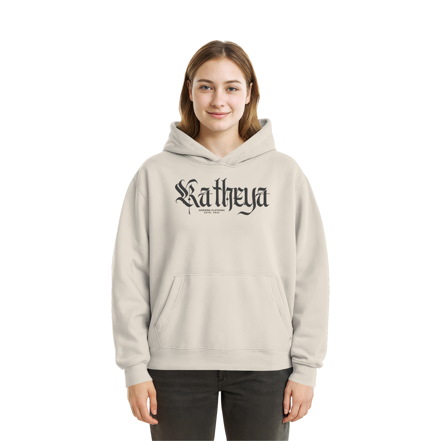 Katheya-kaligraphi - Fluffy Boxcut Hoodie