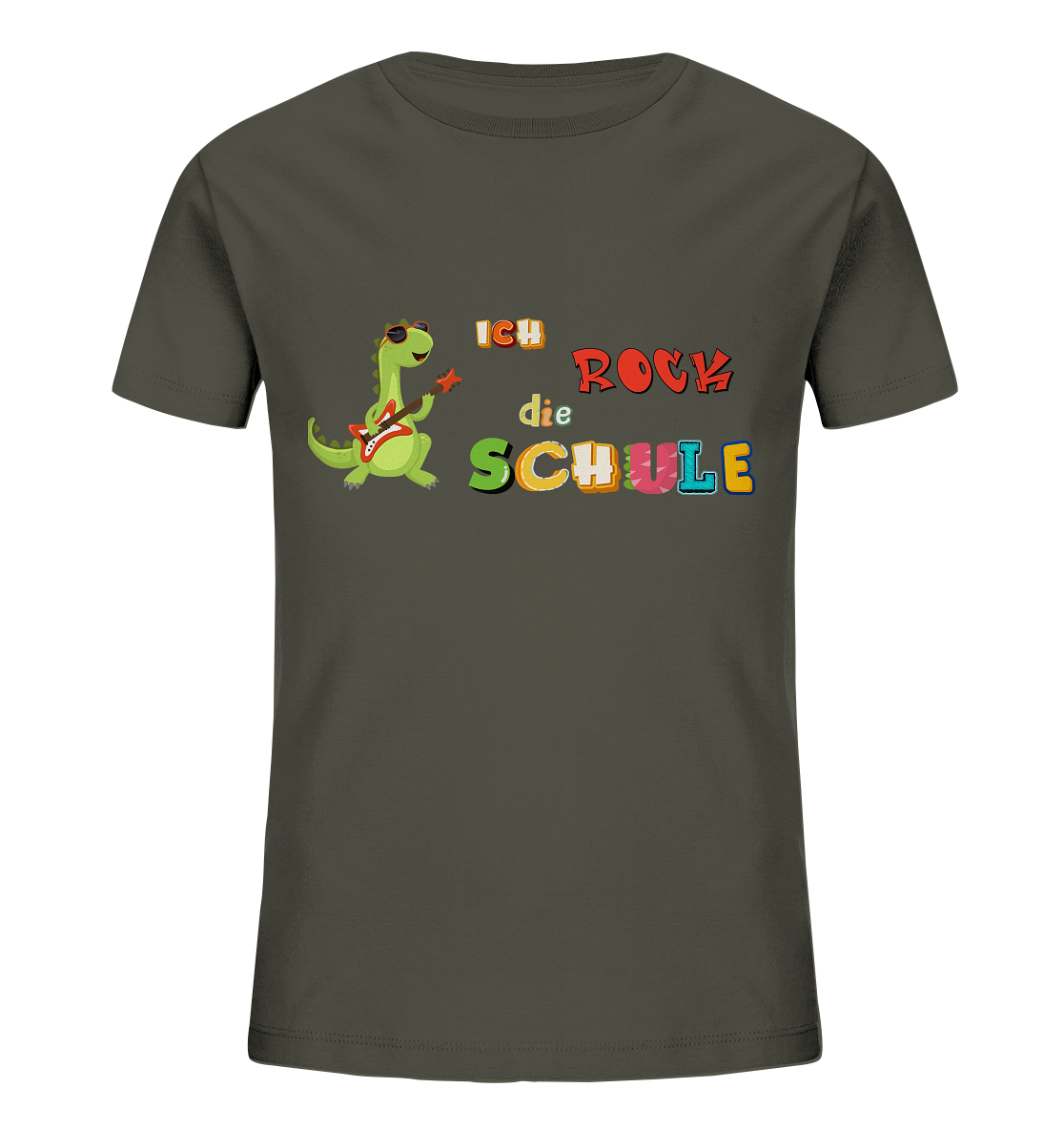 Schulanfang- Ich rock die Schule Dino - Kids Organic Shirt
