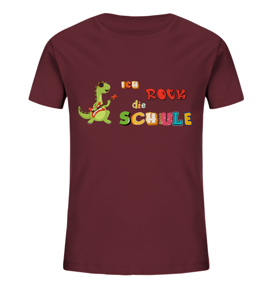 Schulanfang- Ich rock die Schule Dino - Kids Organic Shirt