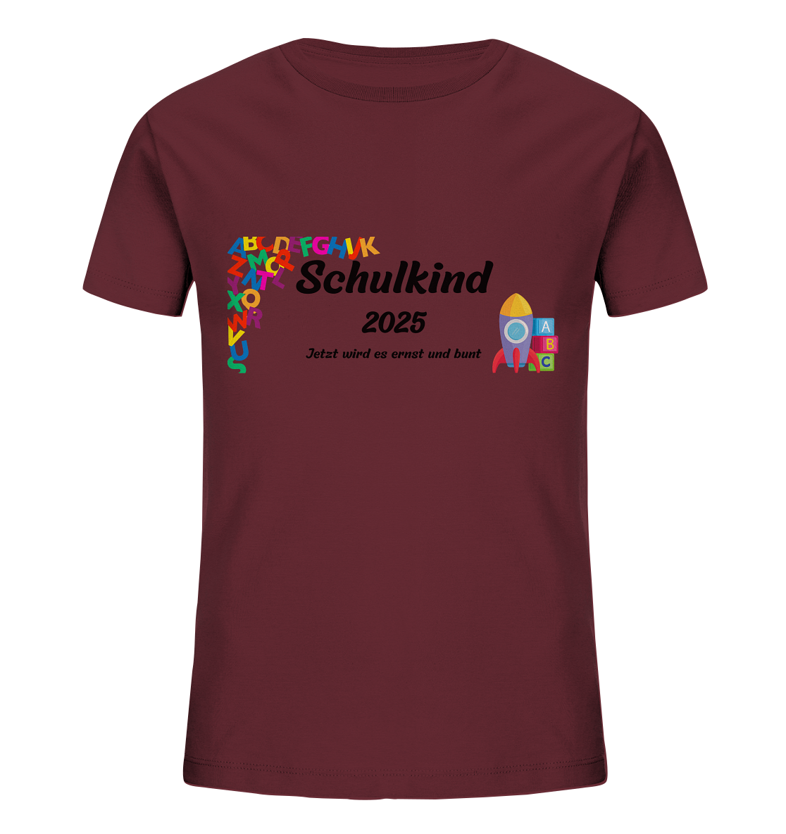 Schulanfang-Schulkind 2025 - Kids Organic Shirt
