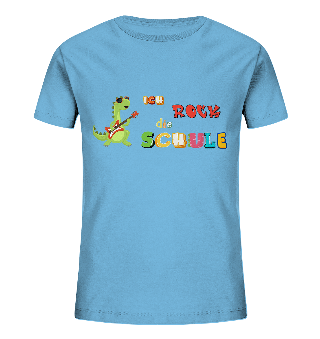 Schulanfang- Ich rock die Schule Dino - Kids Organic Shirt