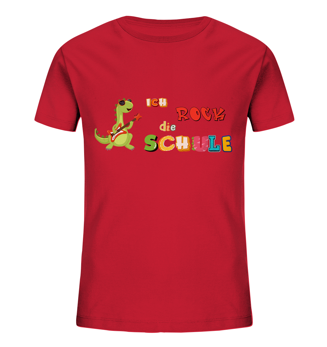 Schulanfang- Ich rock die Schule Dino - Kids Organic Shirt