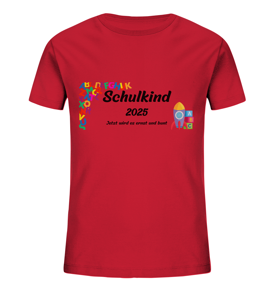 Schulanfang-Schulkind 2025 - Kids Organic Shirt