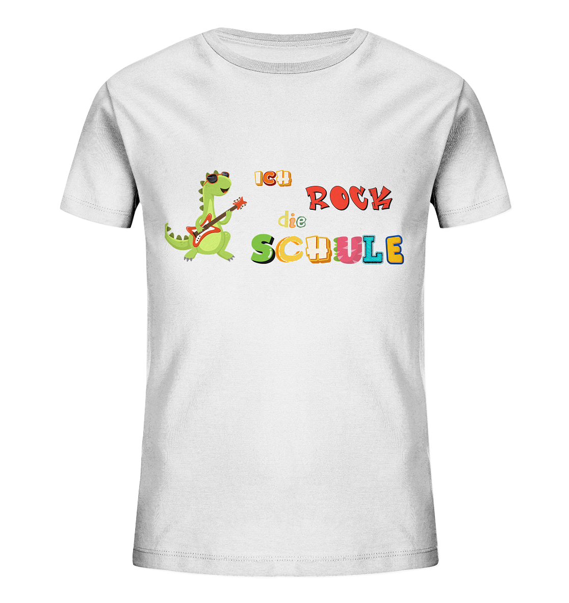 Schulanfang- Ich rock die Schule Dino - Kids Organic Shirt