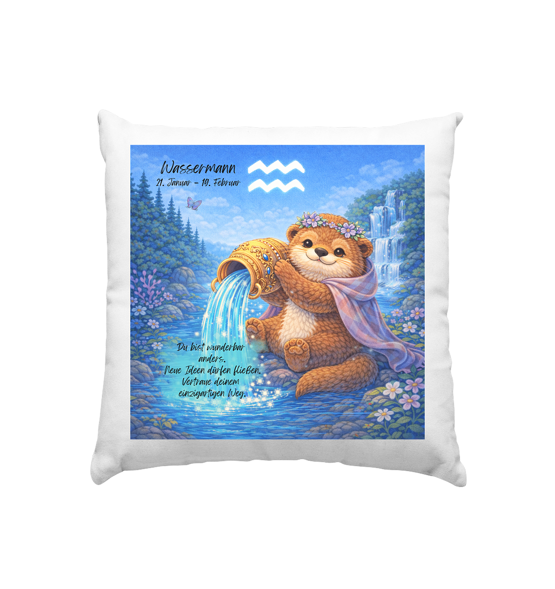 Horoskop Kissen Wassermann - Kissen 40x40cm
