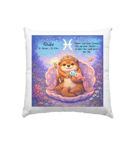 Horoskop Tasse Fische - Kissen 40x40cm