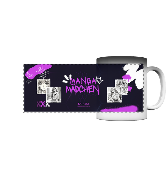 Manga Mädchen-mit Zeichnungen - Panorama Magic Mug