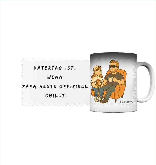 Vatertags Geschenk - Vatertag ist, wenn... - Panorama Magic Mug