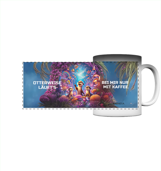 Otter - Otterweise läufts bei mir nur mit Kaffee - Panorama Magic Mug