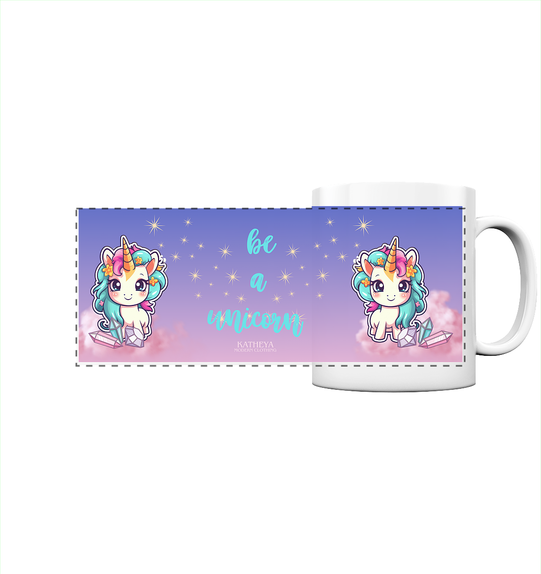 Einhorn - Be a Unicorn - Panorama Tasse