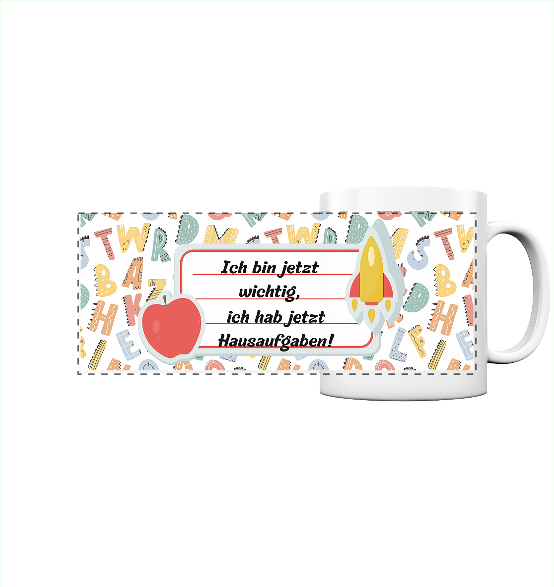 Schulanfang-Ich bin jetzt wichtig - Panorama Tasse