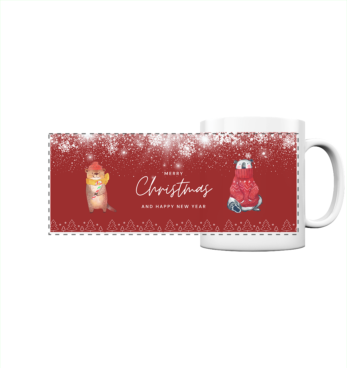 Merry Christmas and Happy New Year  - Panorama Tasse