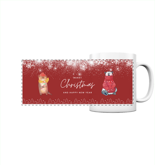 Merry Christmas and Happy New Year  - Panorama Tasse
