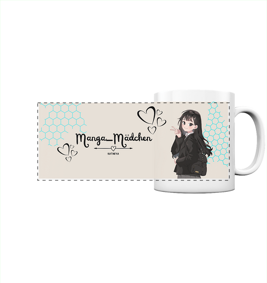 Manga-Mädchen Tasse - Panorama Tasse
