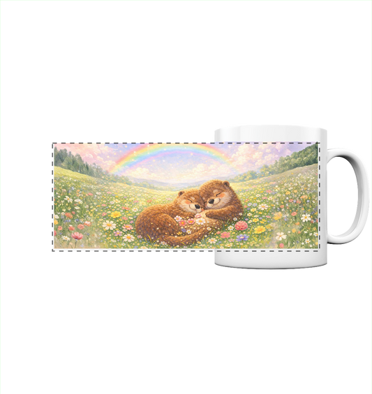 Otter - Pärchen - Panorama Tasse