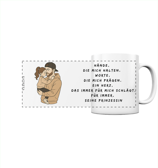 Vatertags Geschenk-Hände dich mich halten - Panorama Tasse