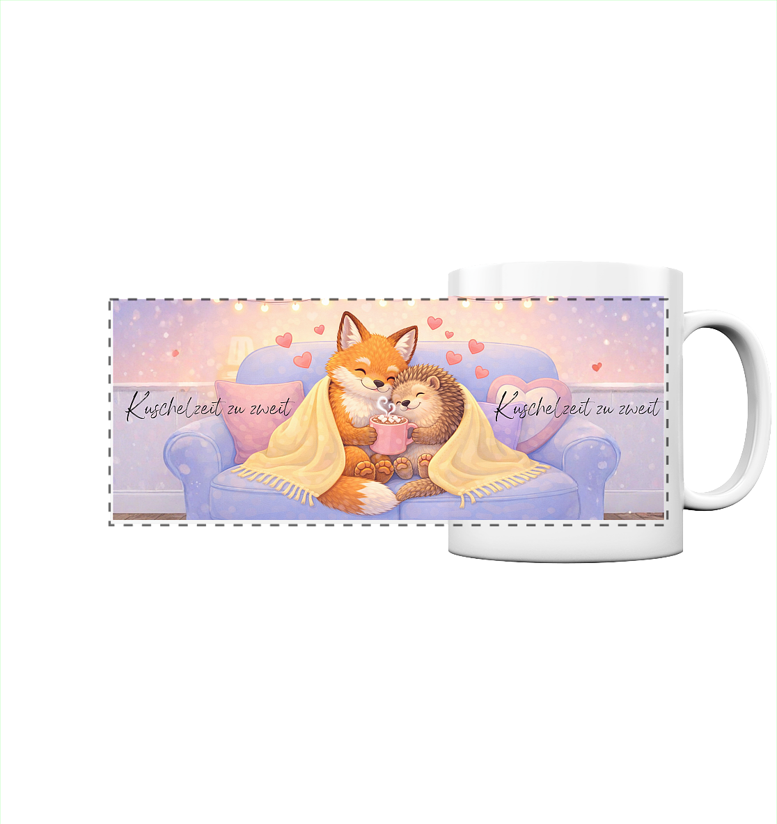 Kuschel zeit zu zweit  - Panorama Tasse
