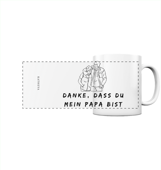 Vatertags Geschenk-Danke, dass du mein Papa bist - Panorama Tasse
