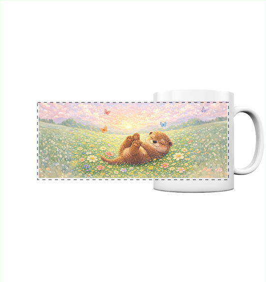 Otter - Wiese - Panorama Tasse