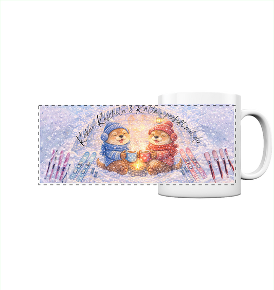 Kakao, Kuscheln & Kälte perfekt mit dir - Panorama Tasse