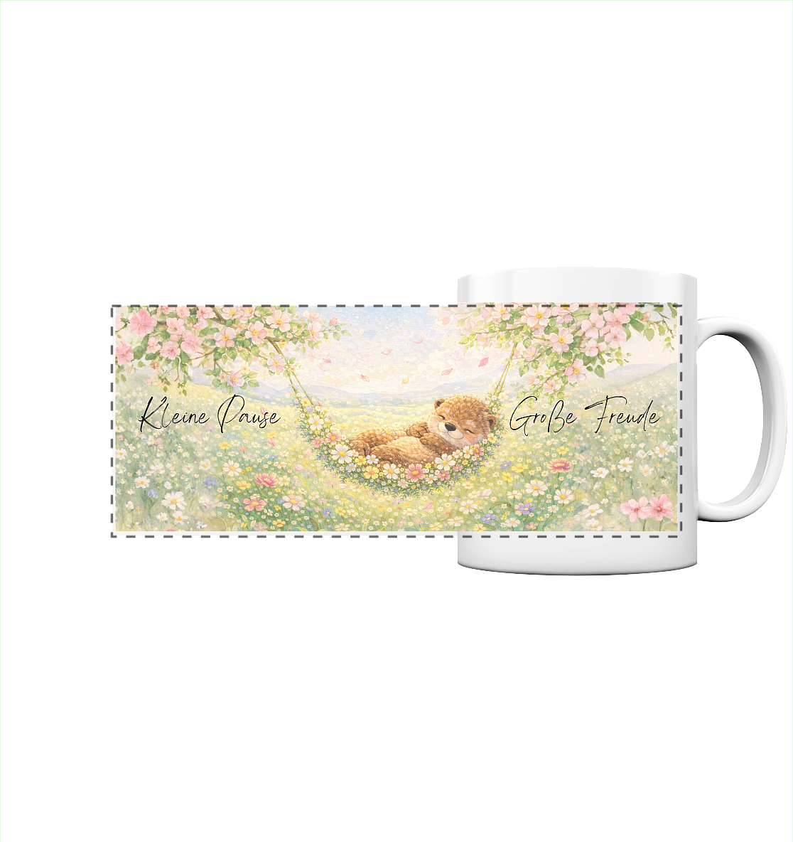 Kleine Pause - Große Freude - Panorama Tasse