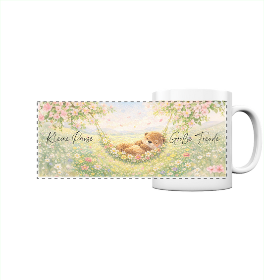 Kleine Pause - Große Freude - Panorama Tasse