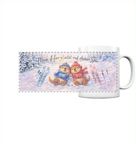 Mein Herz gleitet auf deiner Spur - Panorama Tasse