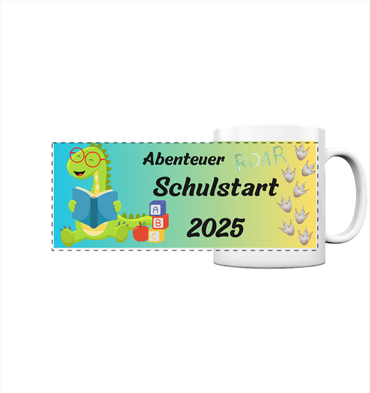 Schulanfang-Abenteuer Schulstart 2025 - Panorama Tasse