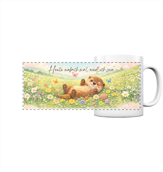 Heute einfach mal niedlich sein - Panorama Tasse