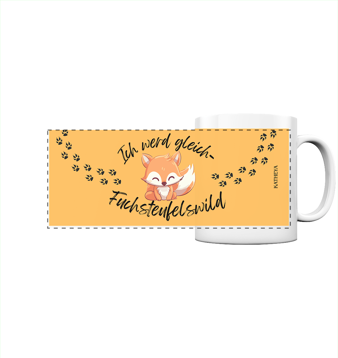Fuchs - Ich werde gleich Fuchsteufelswild  - Panorama Tasse