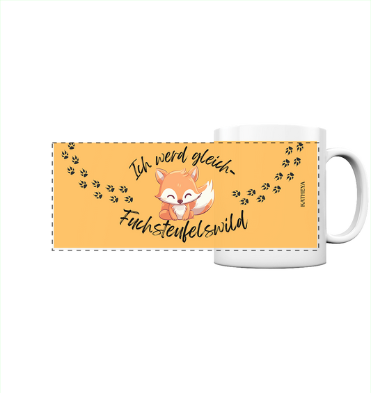 Fuchs - Ich werde gleich Fuchsteufelswild  - Panorama Tasse
