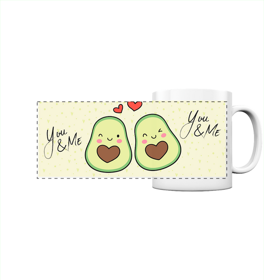 Avocado-Liebe - Panorama Tasse