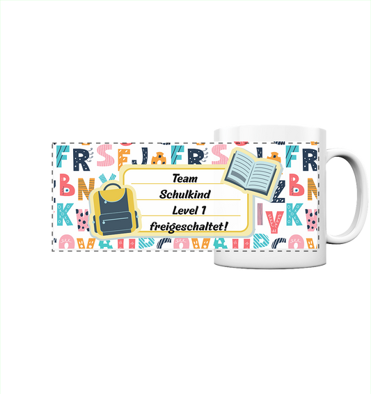 Schulanfang-Team  - Panorama Tasse