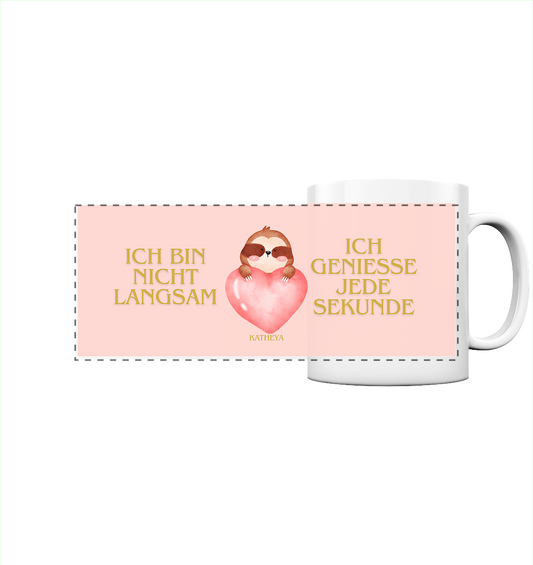 Faultier - Liebe - Panorama Tasse