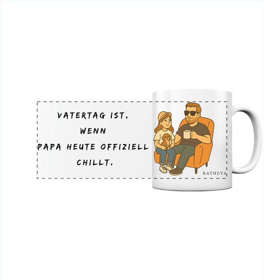Vatertags Geschenk - Vatertag ist, wenn... - Panorama Tasse