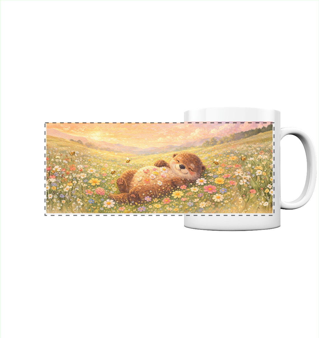 Otter - Dicki Blumenwiese - Panorama Tasse