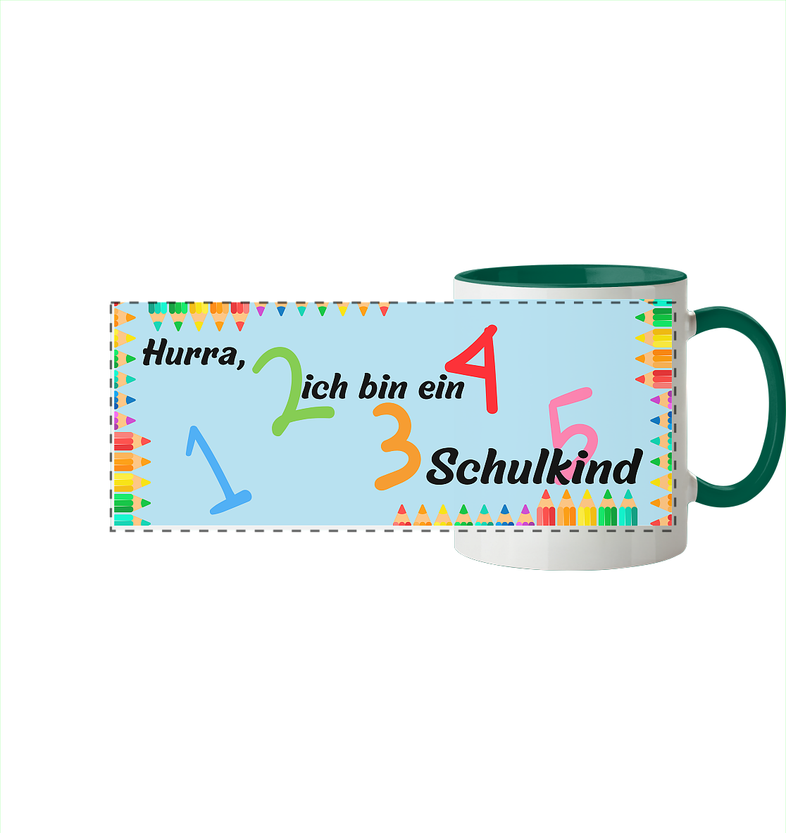 Schulanfang 2025 - Panorama Tasse zweifarbig