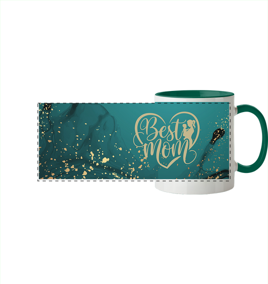 Muttertags Geschenk - Best Moments - Panorama Tasse zweifarbig