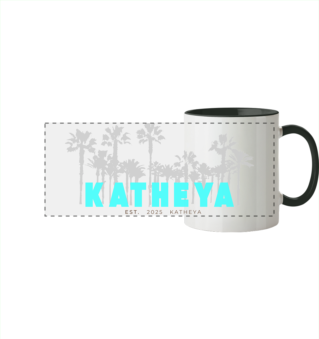 Katheya - Palm Street  - Panorama Tasse zweifarbig
