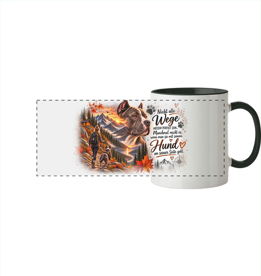 Dog Love - Panorama Tasse zweifarbig