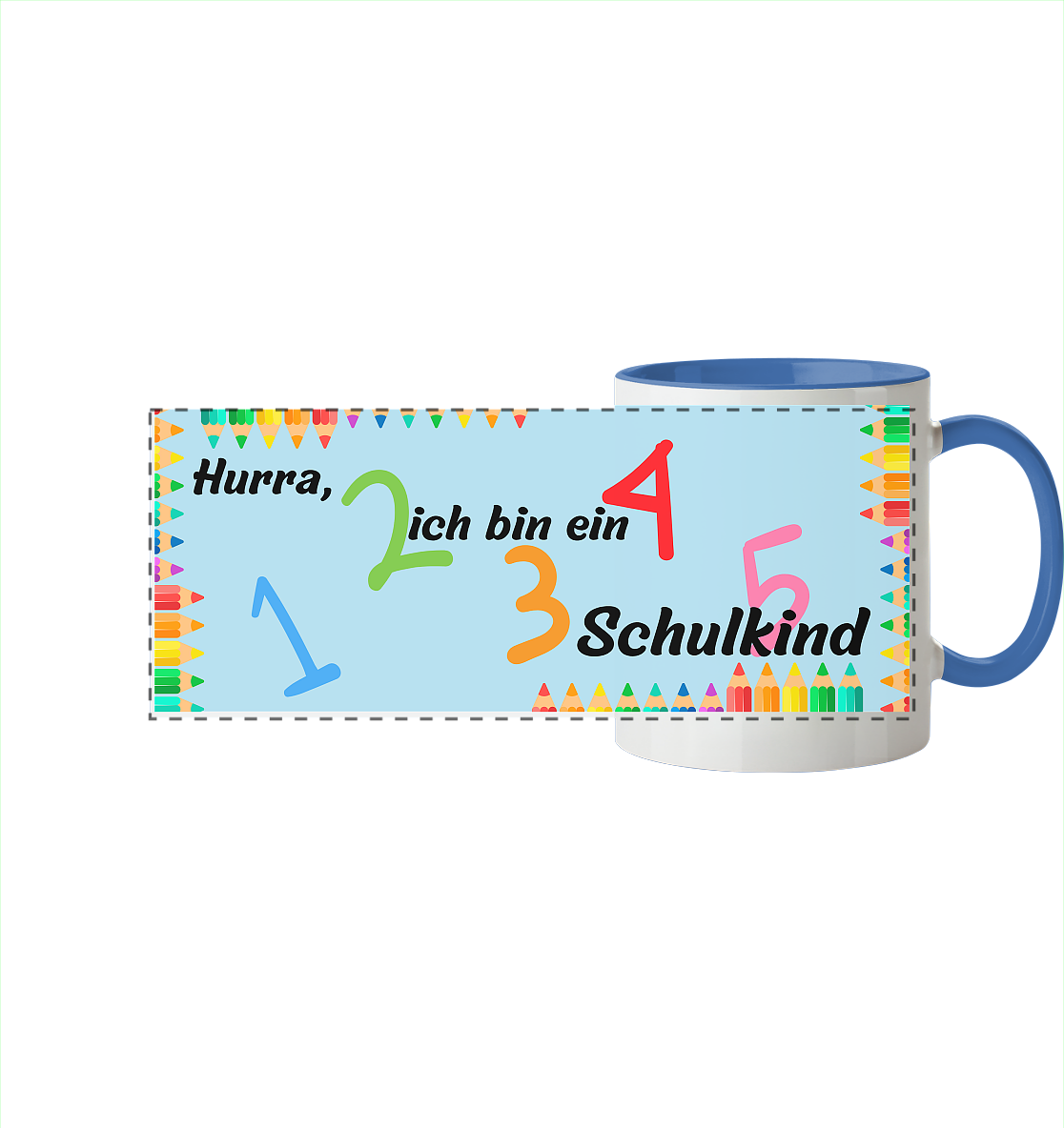 Schulanfang 2025 - Panorama Tasse zweifarbig