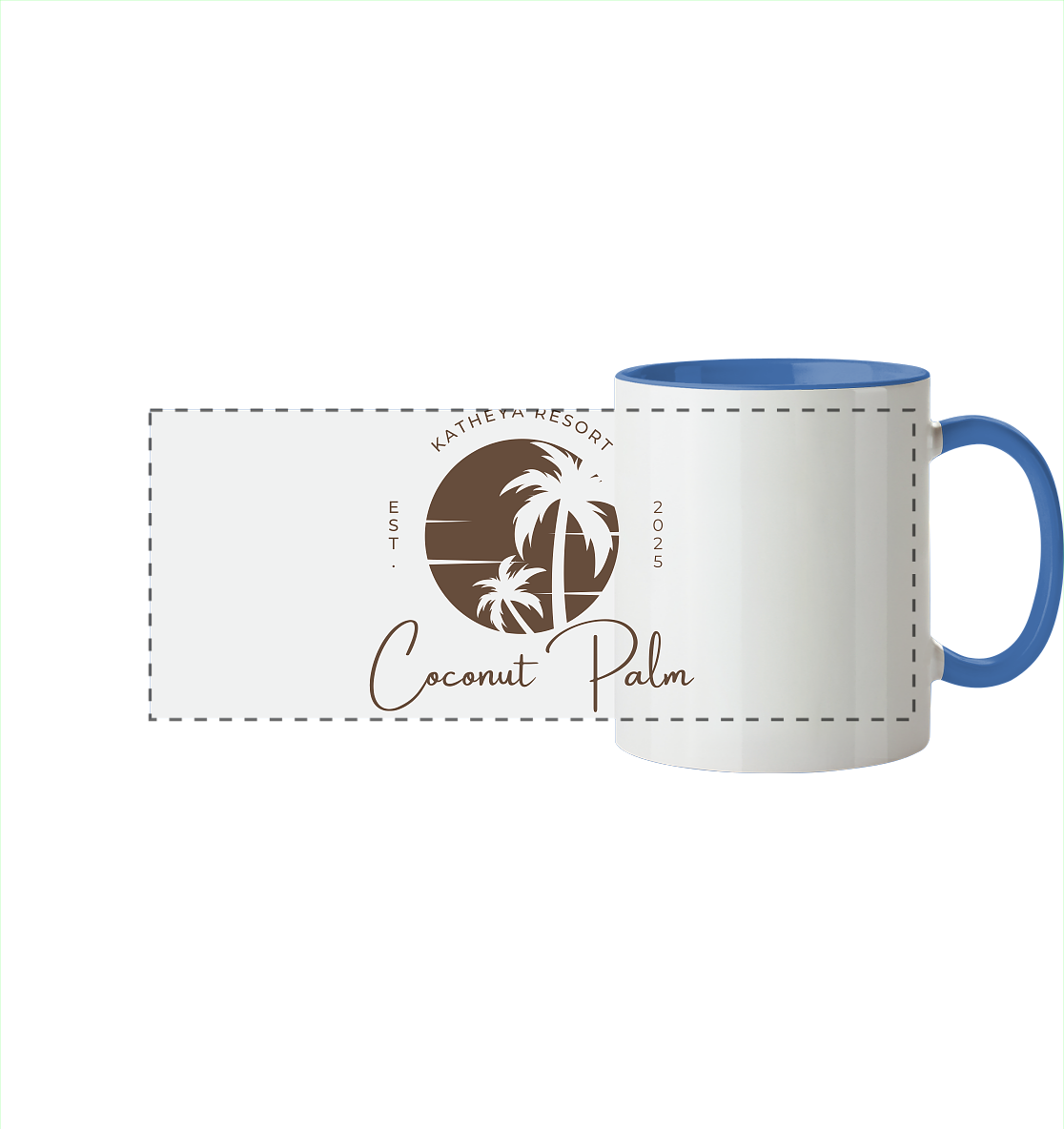 Katheya - Coconut Palm - Panorama Tasse zweifarbig