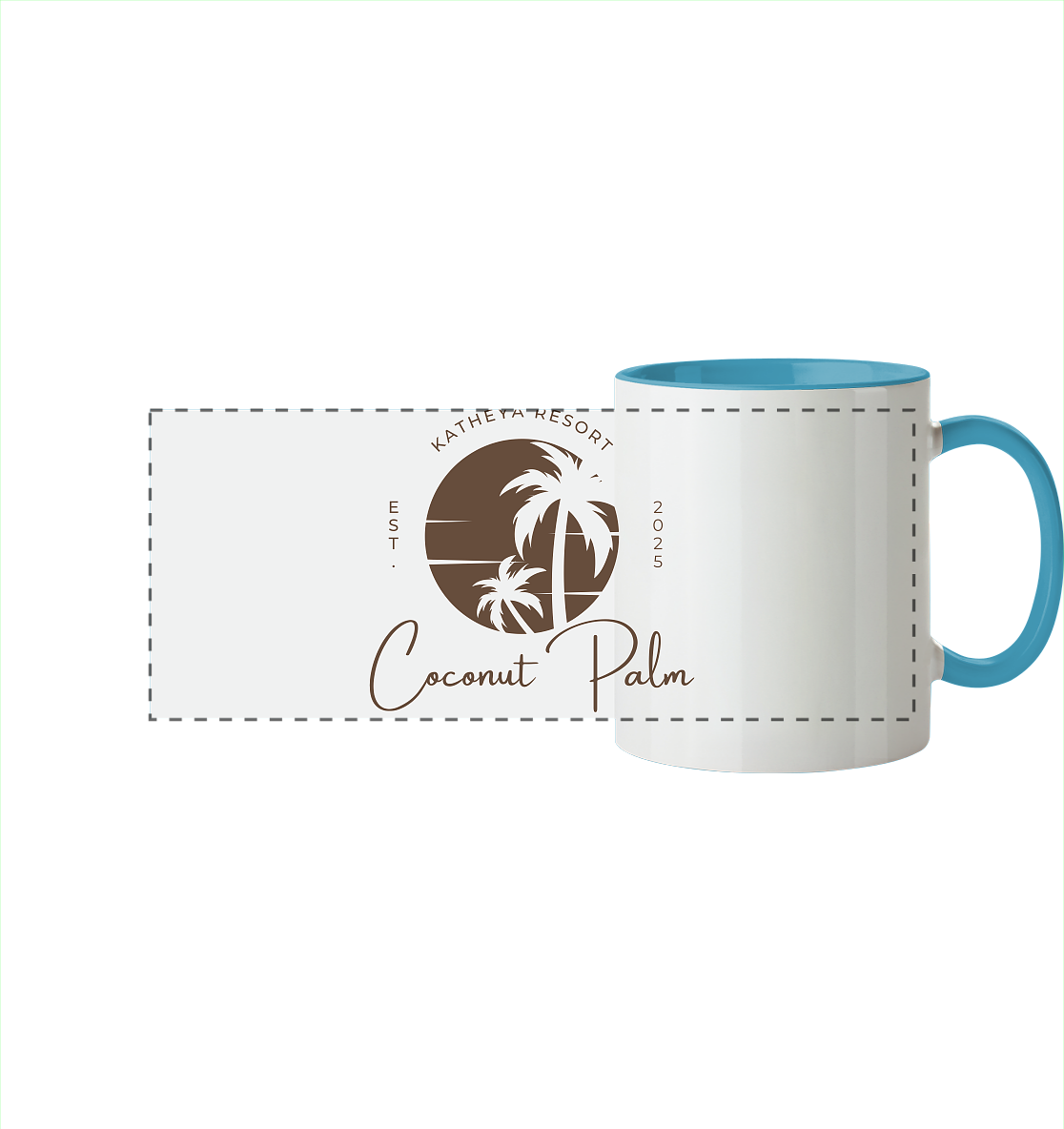 Katheya - Coconut Palm - Panorama Tasse zweifarbig
