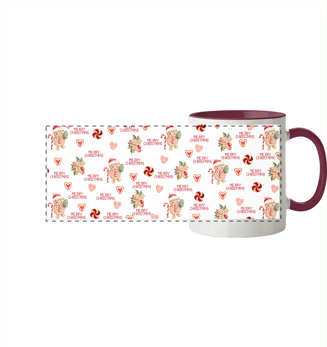 Lebkuchen Tasse - Panorama Tasse zweifarbig