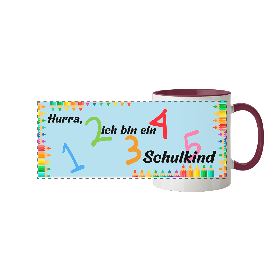 Schulanfang 2025 - Panorama Tasse zweifarbig