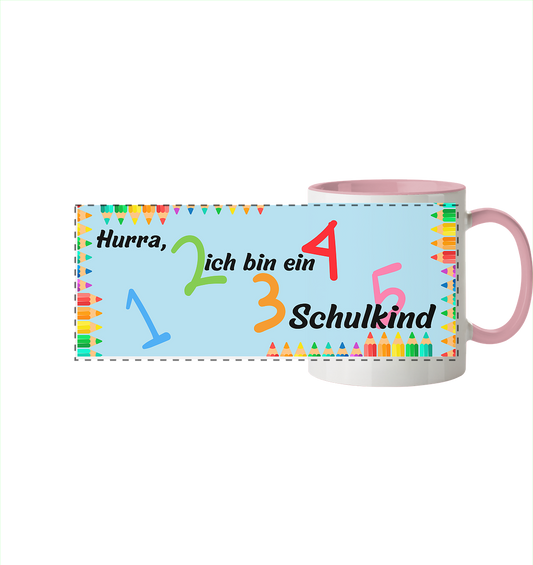 Schulanfang 2025 - Panorama Tasse zweifarbig