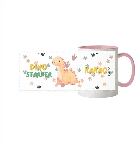 Dino starker Kaffee - Panorama Tasse zweifarbig