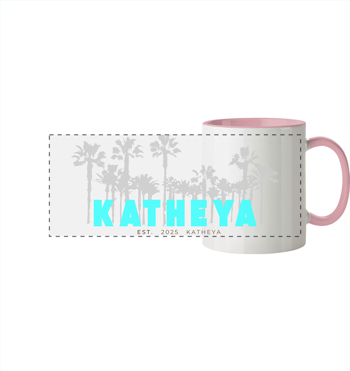 Katheya - Palm Street  - Panorama Tasse zweifarbig