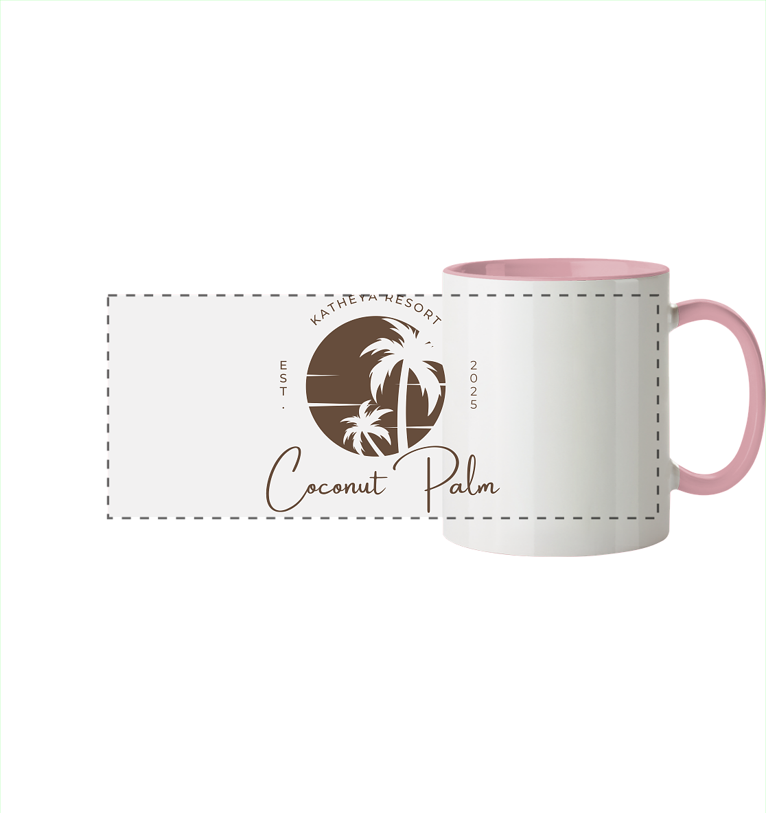Katheya - Coconut Palm - Panorama Tasse zweifarbig